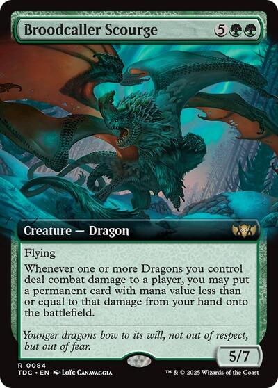 Broodcaller Scourge (Extended Art) (Commander: Tarkir: Dragonstorm) Near Mint - Nick Nack's Full Frontal Attack
