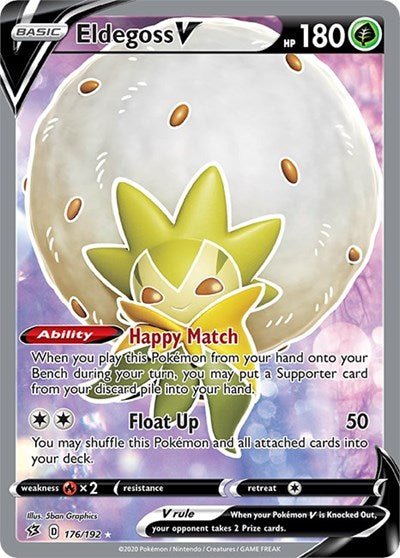 Eldegoss V (Full Art) (SWSH02: Rebel Clash) Near Mint Holofoil - Nick Nack's Full Frontal Attack