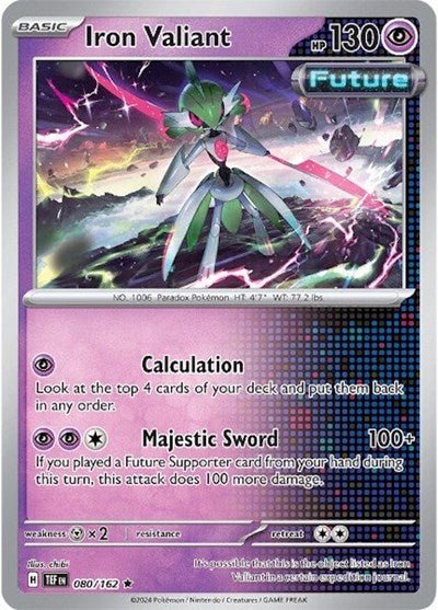 Iron Valiant - 080 (SV05: Temporal Forces) Near Mint Holofoil - Nick Nack's Full Frontal Attack