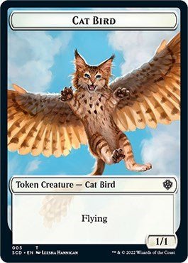 Cat Bird / Thopter Double-sided Token (Commander 2022 Starter Decks) Near Mint - Nick Nack's Full Frontal Attack