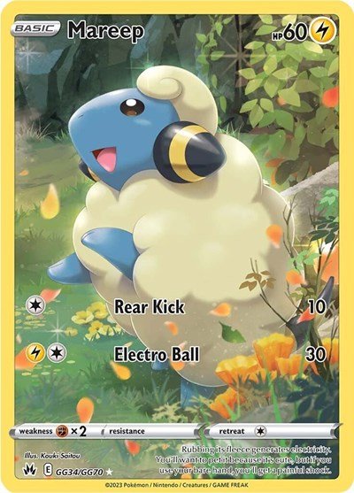 Mareep (Crown Zenith: Galarian Gallery) Near Mint Holofoil - Nick Nack's Full Frontal Attack