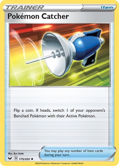Pokemon Catcher (SWSH01: Sword & Shield Base Set) Near Mint - Nick Nack's Full Frontal Attack