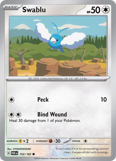 Swablu - 152 (Scarlet and Violet: Paradox Rift) Near Mint