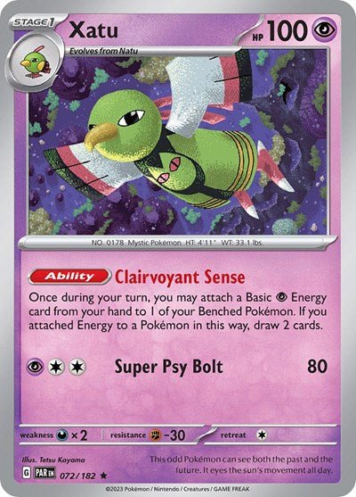 Xatu (Scarlet and Violet: Paradox Rift) Near Mint Holofoil - Nick Nack's Full Frontal Attack