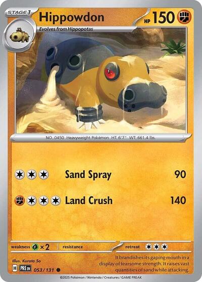 Hippowdon (SV: Prismatic Evolutions) Near Mint - Nick Nack's Full Frontal Attack