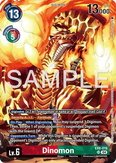 Dinomon (Digimon Liberator Debuggers set) (Chain of Liberation) Near Mint Foil - Nick Nack's Full Frontal Attack