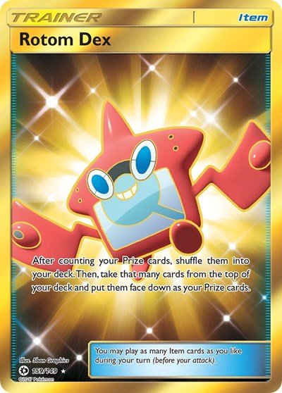 Rotom Dex (Secret) (SM Base Set) Near Mint Holofoil - Nick Nack's Full Frontal Attack