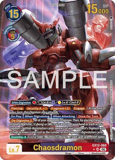 Chaosdramon (Alternate Art) (Digital World Shambala) Near Mint Foil - Nick Nack's Full Frontal Attack
