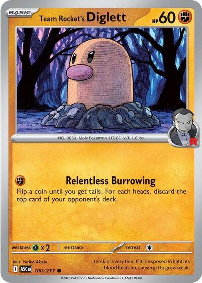 Team Rocket's Diglett (ME: Ascended Heroes) Near Mint - Nick Nack's Full Frontal Attack