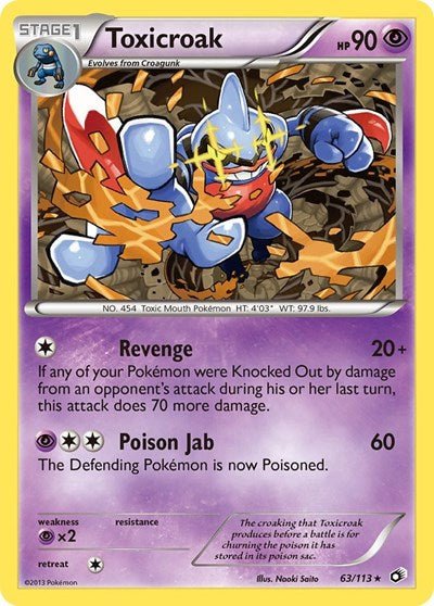 Toxicroak (Legendary Treasures) Heavy Play - Nick Nack's Full Frontal Attack