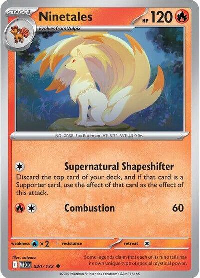 Ninetales (ME01: Mega Evolution) Near Mint - Nick Nack's Full Frontal Attack