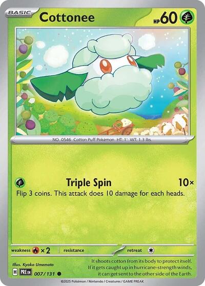 Cottonee (SV: Prismatic Evolutions) Near Mint - Nick Nack's Full Frontal Attack