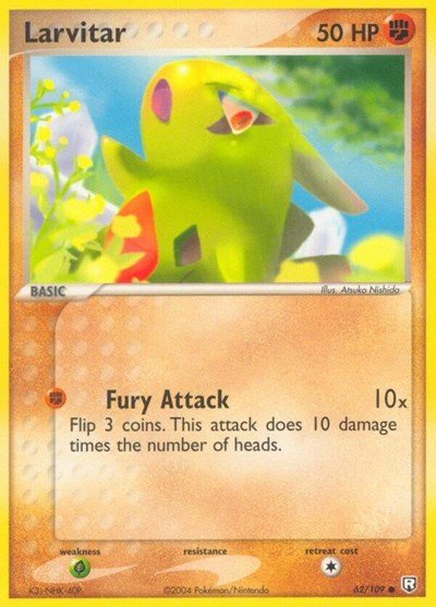 Larvitar - 062 (Team Rocket Returns) Light Play - Nick Nack's Full Frontal Attack