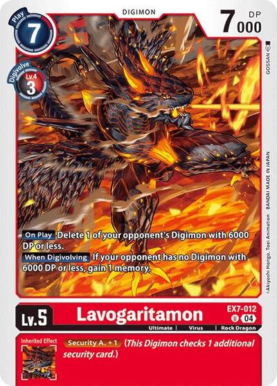Lavogaritamon (Digimon LIBERATOR) Near Mint - Nick Nack's Full Frontal Attack