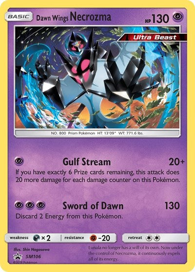 Dawn Wings Necrozma - SM106 (SM Promos) Medium Play Holofoil
