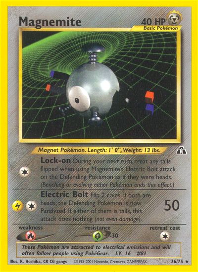 Magnemite (Neo Discovery) Light Play 1st Edition
