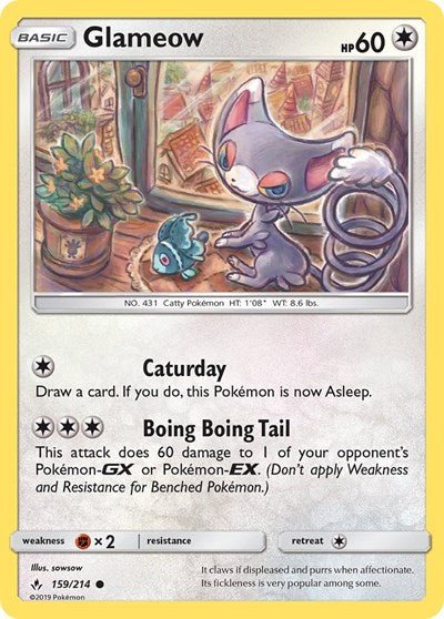 Glameow (SM - Unbroken Bonds) Near Mint - Nick Nack's Full Frontal Attack