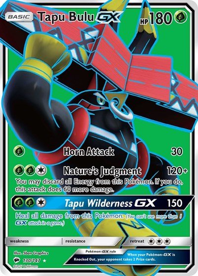 Tapu Bulu GX (Full Art) (SM - Burning Shadows) Near Mint Holofoil - Nick Nack's Full Frontal Attack