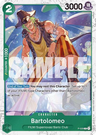 Bartolomeo (P - 029) (Jolly Roger Foil) (Premium Booster) Near Mint Foil - Nick Nack's Full Frontal Attack