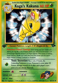 Koga's Kakuna (Gym Challenge) Light Play 1st Edition