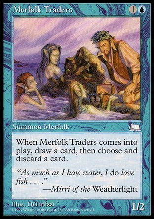 Merfolk Traders (Weatherlight) Light Play - Nick Nack's Full Frontal Attack