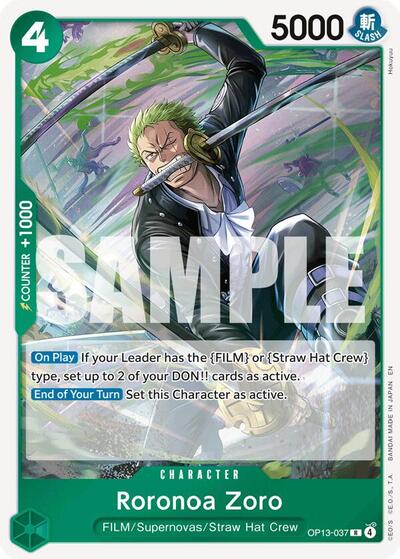 Roronoa Zoro (Carrying On His Will) Near Mint Foil - Nick Nack's Full Frontal Attack