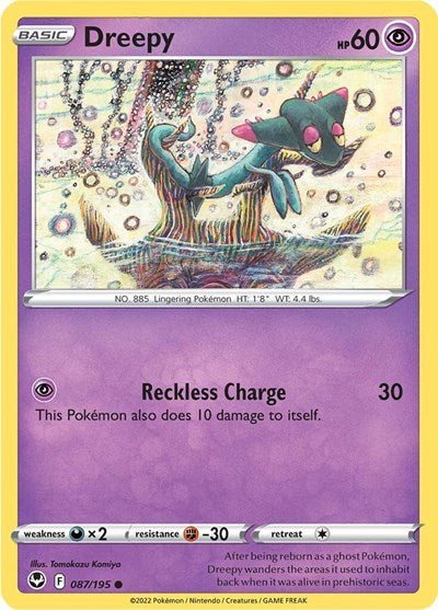 Dreepy (SWSH12: Silver Tempest) Near Mint - Nick Nack's Full Frontal Attack