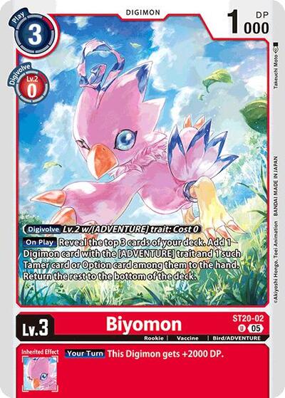 Biyomon (Starter Deck 20: Protector of Light) Near Mint - Nick Nack's Full Frontal Attack