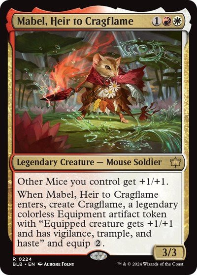Mabel, Heir to Cragflame (Bloomburrow) Near Mint - Nick Nack's Full Frontal Attack