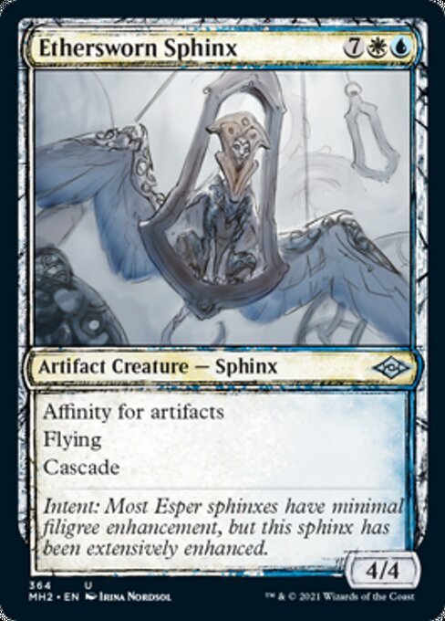 Ethersworn Sphinx (Showcase) (Modern Horizons 2) Light Play Foil - Nick Nack's Full Frontal Attack