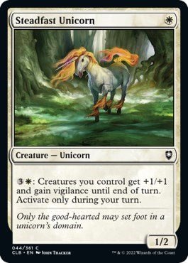 Steadfast Unicorn (Commander Legends: Battle for Baldur's Gate) Near Mint - Nick Nack's Full Frontal Attack