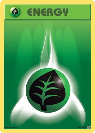 Grass Energy (XY - Evolutions) Medium Play Reverse Holofoil - Nick Nack's Full Frontal Attack