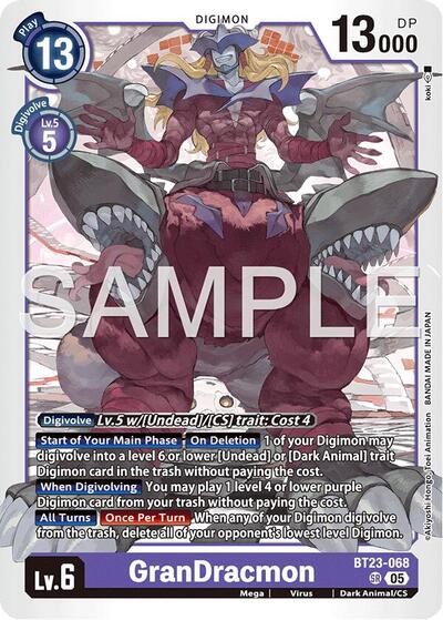 GranDracmon (Hackers' Slumber) Near Mint Foil - Nick Nack's Full Frontal Attack