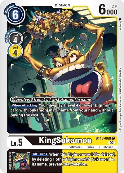 KingSukamon (Versus Royal Knights) Near Mint - Nick Nack's Full Frontal Attack