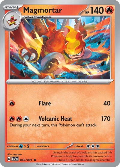 Magmortar (SV: Paldean Fates) Near Mint Holofoil - Nick Nack's Full Frontal Attack
