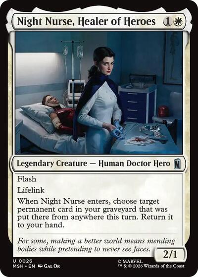 Night Nurse, Healer of Heroes (Marvel Super Heroes) Near Mint - Nick Nack's Full Frontal Attack