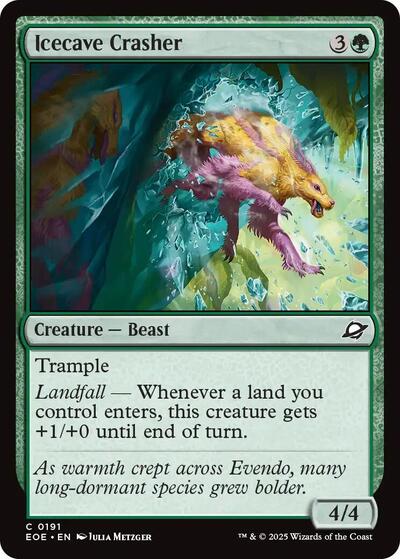 Icecave Crasher (Edge of Eternities) Near Mint Foil - Nick Nack's Full Frontal Attack