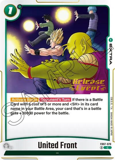 United Front (Wish For Shenron Release Event Cards) Near Mint - Nick Nack's Full Frontal Attack