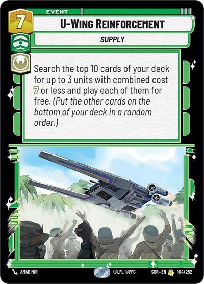 U - Wing Reinforcement (Spark of Rebellion) Near Mint - Nick Nack's Full Frontal Attack