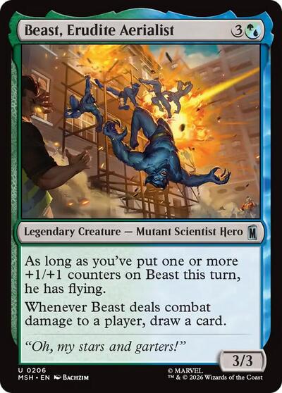 Beast, Erudite Aerialist (Marvel Super Heroes) Near Mint - Nick Nack's Full Frontal Attack
