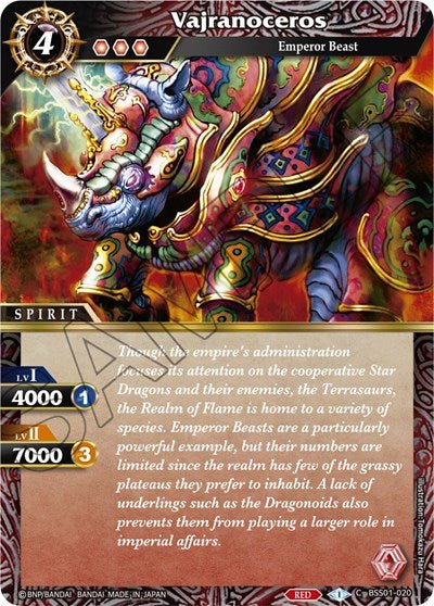 Vajranoceros (Dawn of History) Near Mint - Nick Nack's Full Frontal Attack