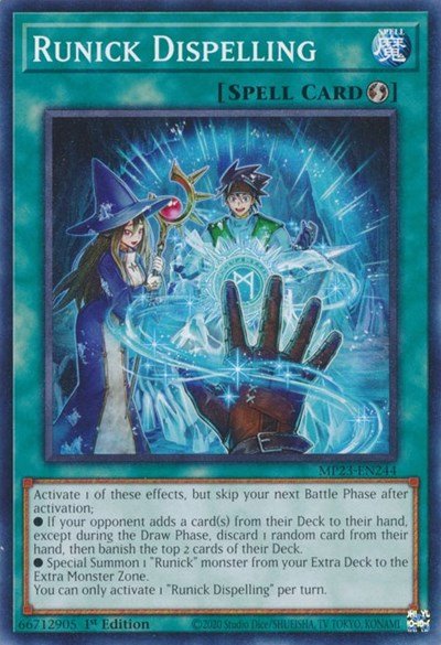 Runick Dispelling (25th Anniversary Tin: Dueling Heroes Mega Pack) Light Play 1st Edition - Nick Nack's Full Frontal Attack