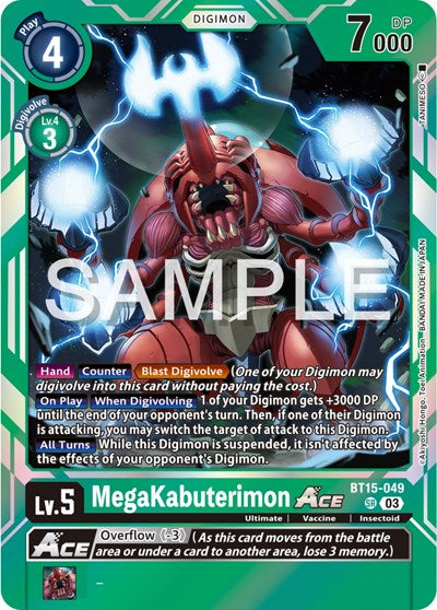 MegaKabuterimon ACE (Exceed Apocalypse) Near Mint Foil