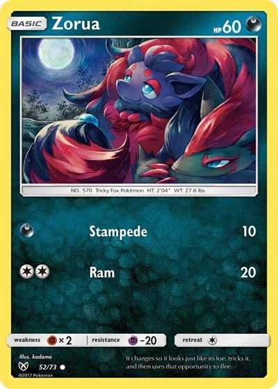 Zorua (Shining Legends) Near Mint - Nick Nack's Full Frontal Attack