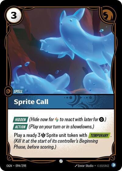 Sprite Call (Origins) Near Mint Foil - Nick Nack's Full Frontal Attack