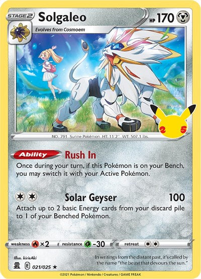 Solgaleo (Celebrations) Near Mint Holofoil
