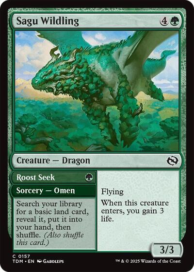 Sagu Wildling (Tarkir: Dragonstorm) Near Mint - Nick Nack's Full Frontal Attack