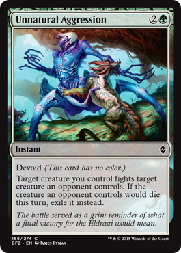 Unnatural Aggression (Battle for Zendikar) Near Mint - Nick Nack's Full Frontal Attack