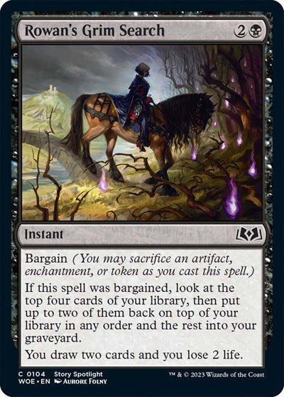 Rowan's Grim Search (Wilds of Eldraine) Near Mint - Nick Nack's Full Frontal Attack