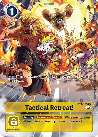 Tactical Retreat! (Alternate Art) (Starter Deck 14: Beelzemon Advanced Deck Set) Near Mint Foil - Nick Nack's Full Frontal Attack